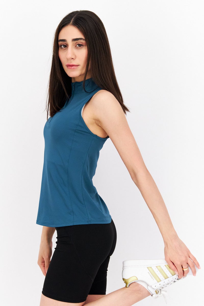 X by Gottex Women Sportswear Fit Sleeveless Training Top, Dark Green - Image 2