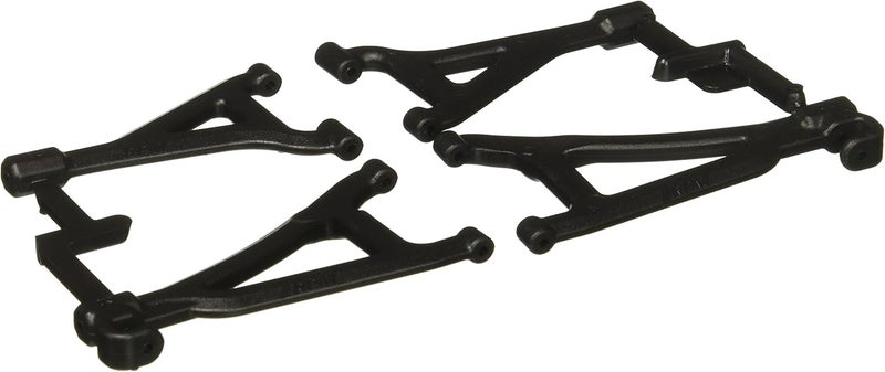 RPM 80692 Front Upper and Lower A-Arms for Traxxas 1/16 E-Revo - Durable Black Nylon