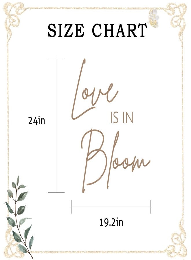 Ohmique Love is in Bloom Bridal Shower - Decal Bridal Shower Decorations, Sign Wall Sticker Banner for Wedding Engagement Valentine Party Supplies Decor - Image 2