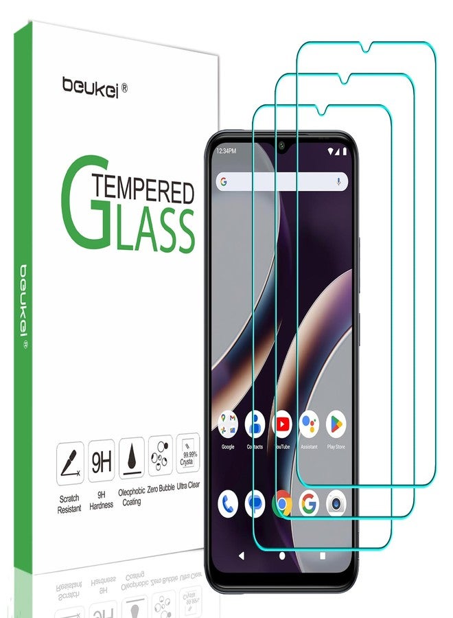 beukei (3 Pack) Designed for BLU G63 Screen Protector Tempered Glass, Anti Scratch, Bubble Free, 9H Hardness - Image 1