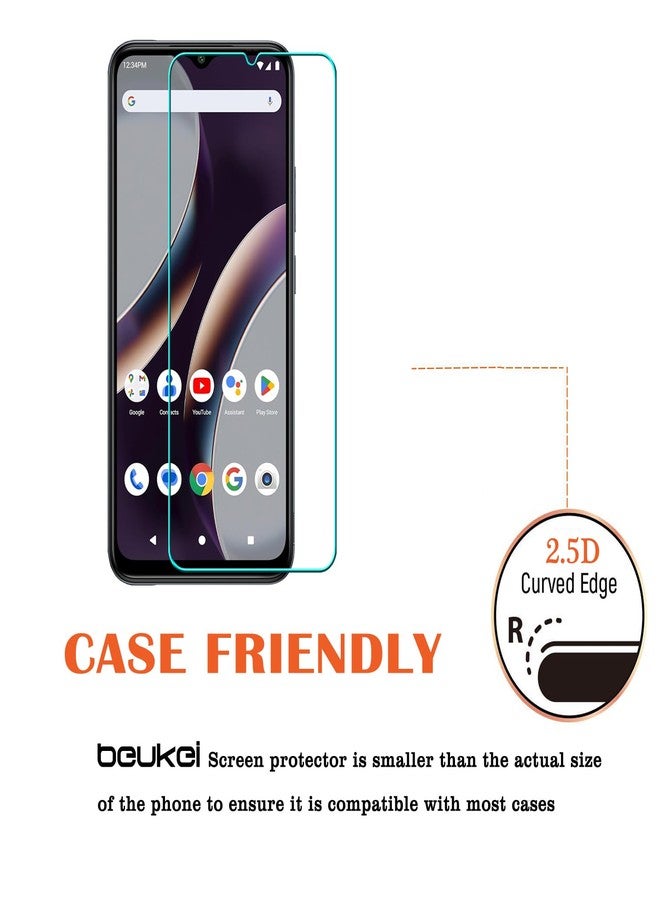 beukei (3 Pack) Designed for BLU G63 Screen Protector Tempered Glass, Anti Scratch, Bubble Free, 9H Hardness - Image 4