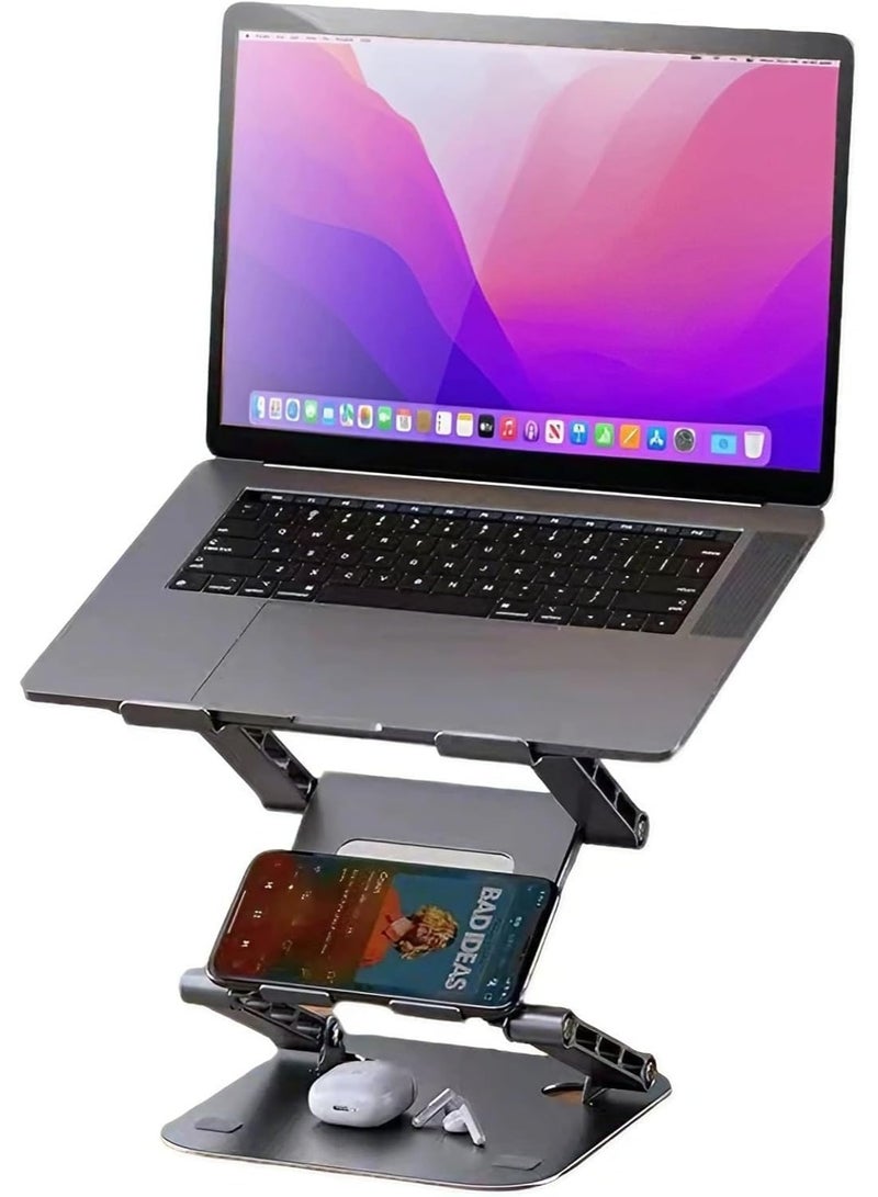 م.ا & ف'س حامل كمبيوتر محمول قابل للتعديل للمكتب، حامل كمبيوتر محمول محمول قابل للطي بجانب السرير - Image 1