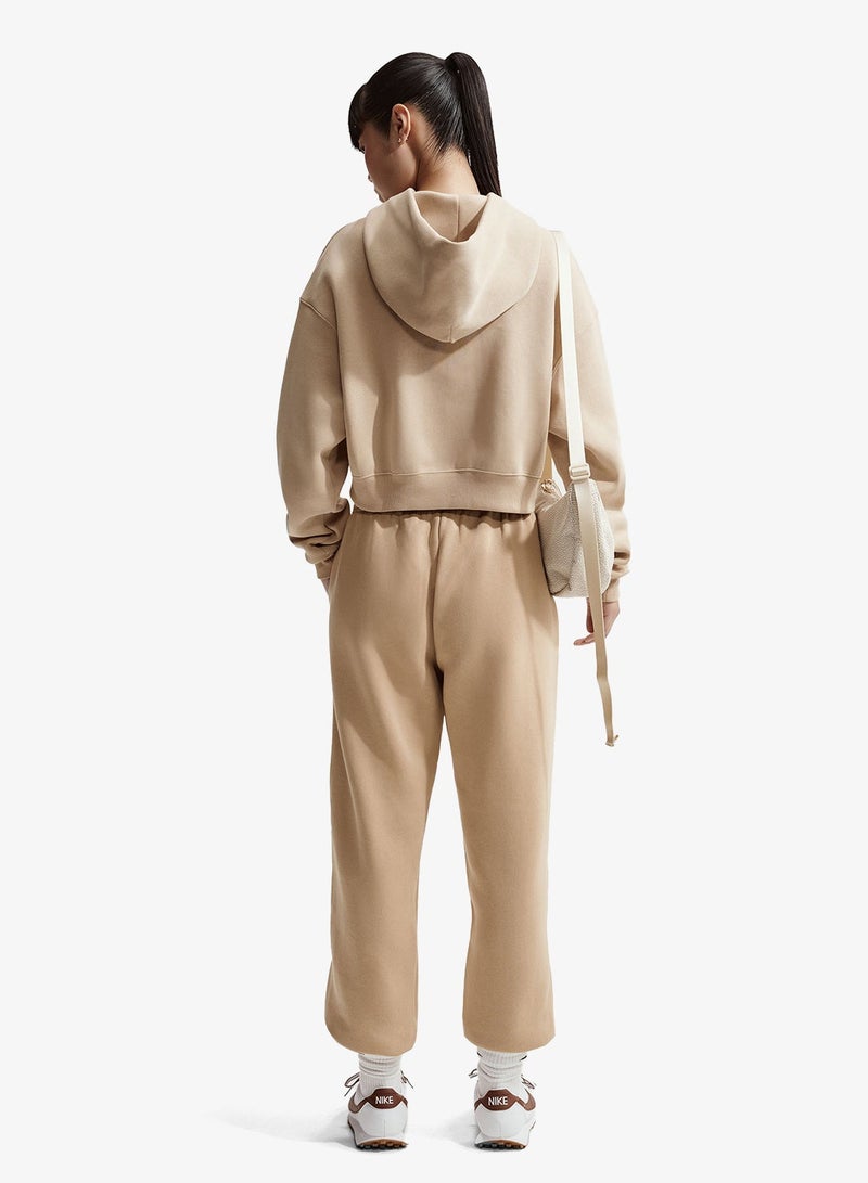 Nike Phoenix Fleece Oversized Cropped Henley Hoodie - Image 2