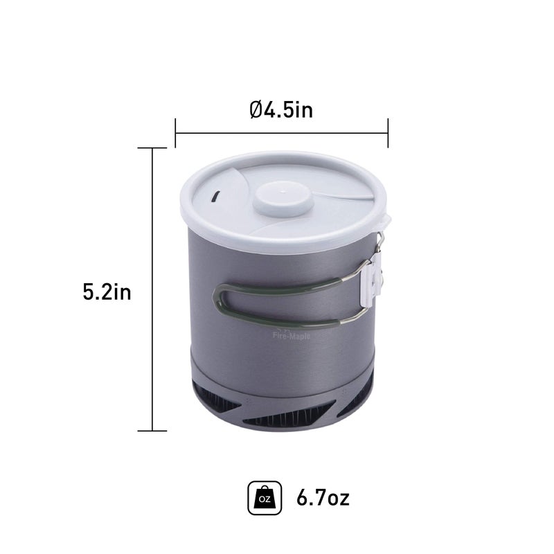 Fire-Maple Fire Maple FMC-XK6 Camping and Backpacking Pot with Heat Exchanger | Portable Lightweight Camp Cookware | Hard Anodized Aluminum - Image 3