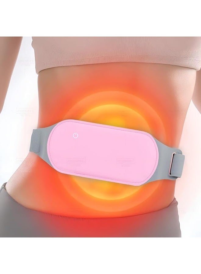 Wireless heating pad for period pain relief - Dual heating belt (heat + massage) - Rechargeable and cordless for relieving abdominal and back pain - Instant and soothing warmth for women - Image 3