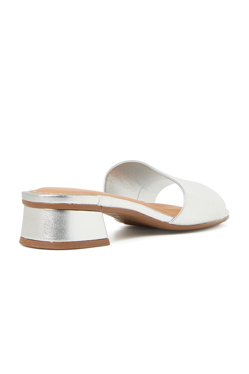VIZZANO LADIES Low Heel Sandals in Silver | Comfortable Everyday Footwear - Image 3