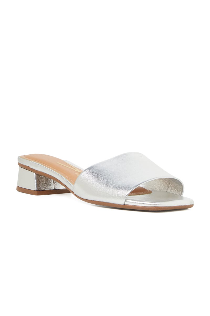 VIZZANO LADIES Low Heel Sandals in Silver | Comfortable Everyday Footwear - Image 1