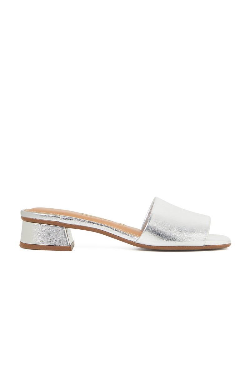 VIZZANO LADIES Low Heel Sandals in Silver | Comfortable Everyday Footwear - Image 2