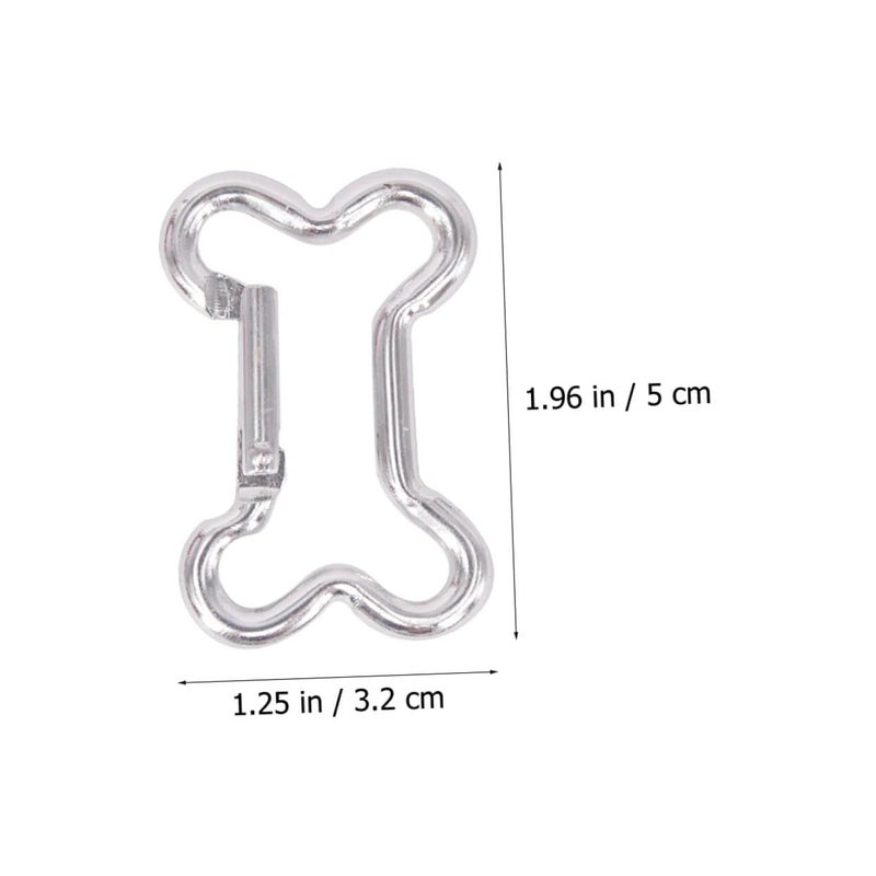20 Aluminum Alloy Carabiner Clips Small Safety Pendants Keychain for Camping Hiking - Image 3