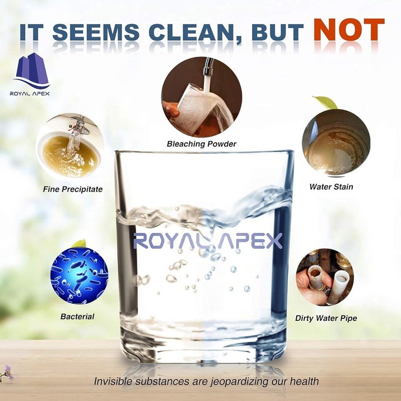 رويال إيبكس خراطيش تصفية مياه Royal Apex من البوليبروبيلين، مناسبة لأنظمة التناضح العكسي القياسية (عبوة تحتوي على 2 خرطوشة، كل خرطوشة وزنها 145 جرام) - Image 3