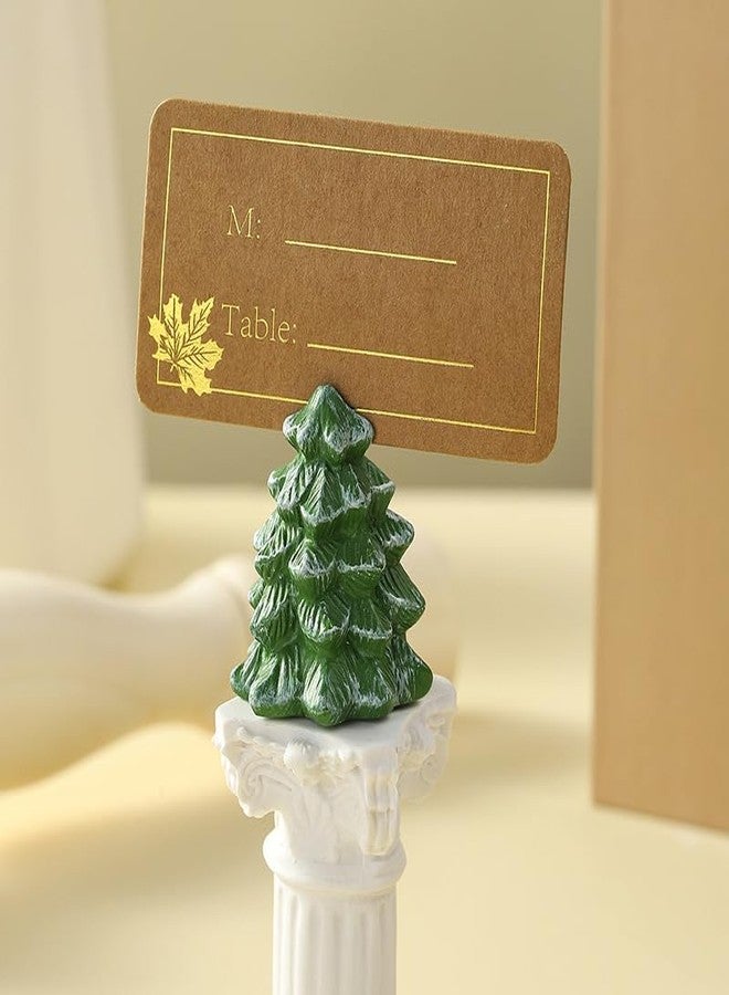 realideas Christmas Tree Place Card Holders - Green Table Number Holders for Xmas Party, Winter Wedding, New Year Holiday - Set of 6 - Image 5