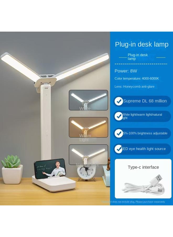 Bluejw LED Creative Learning Desk Lamp School Dormitory Study Convenient Multi-functional Reading Pen-holder Desk Lamp - Image 1