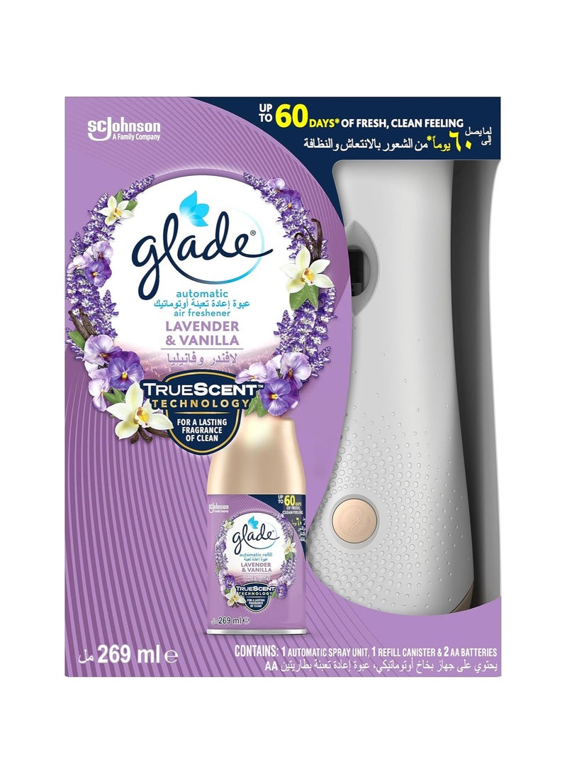 Glade Automatic Spray Holder With Lavender And  Vanilla Air Freshener 269ml - Image 1
