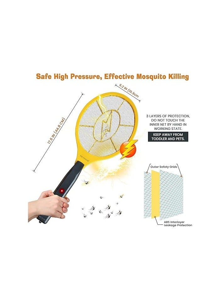 Bluejw Electric Fly Swatter Bug Zapper Battery Operated Flies Killer Indoor & Outdoor Pest Control Mosquito Zapper and Insect Catcher Racket - Image 2