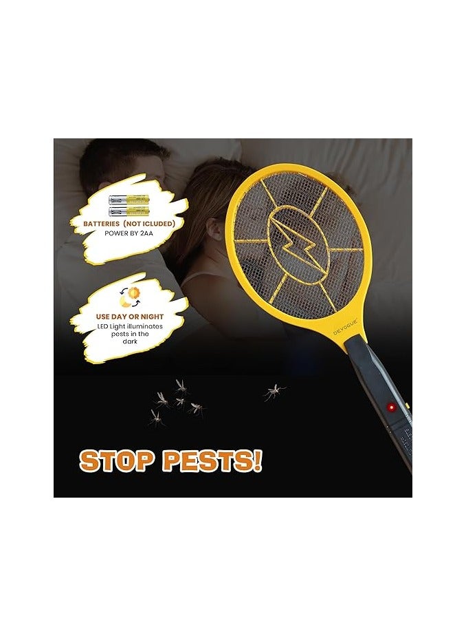 Bluejw Electric Fly Swatter Bug Zapper Battery Operated Flies Killer Indoor & Outdoor Pest Control Mosquito Zapper and Insect Catcher Racket - Image 5