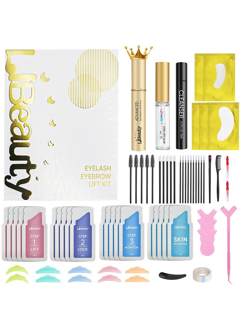 Libeauty - Libeauty Eyelash lift kit Brow Lamination Kit with Lash Growth Serum New Eyebrow Perm Kit Can Last 68 Weeks Home  Salon Use Black - Image 1