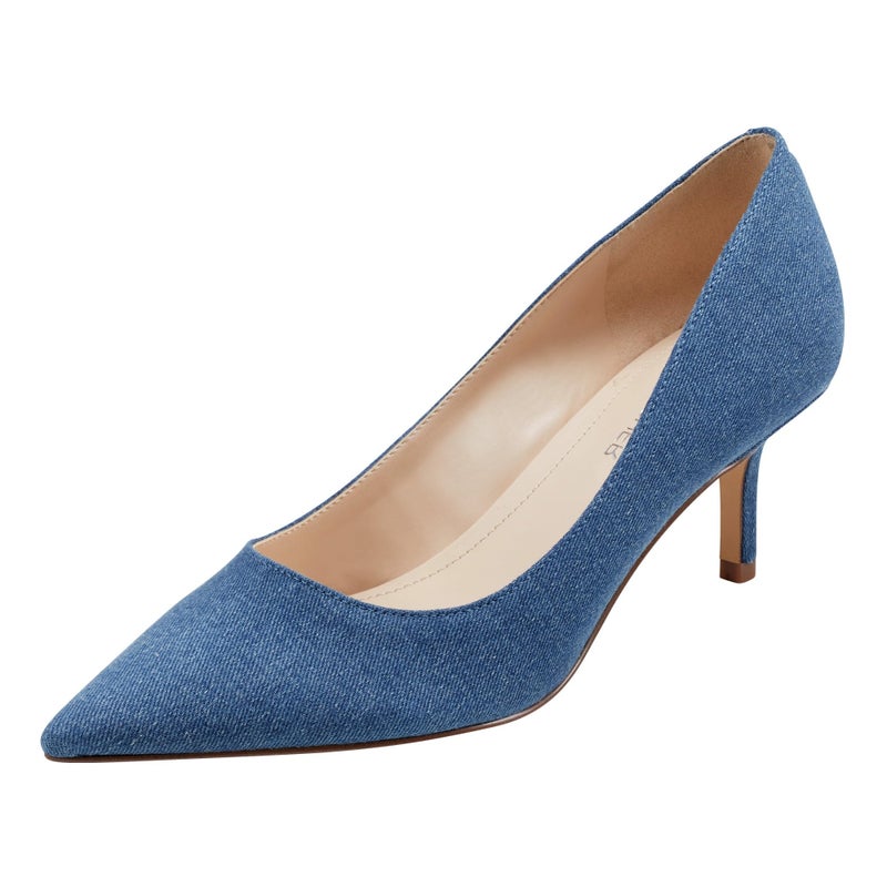 Marc Fisher Womens Alola Pump Blue Denim 420 75
