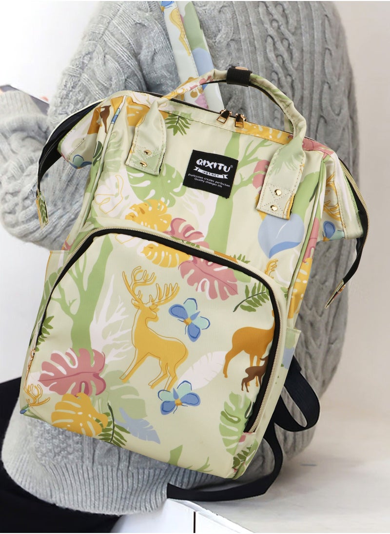 QIXITU - Baby Diaper Bag Backpack - Baby Bag for Boys and Girls, Diaper Backpack - Large Diaper Bags for Travel - Baby Gifts & Bath Search Log - Newborn Essentials & Supplies for Mom - Image 1