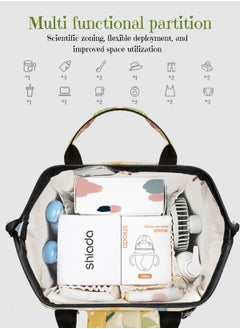 QIXITU Baby Diaper Bag Backpack - Baby Bag for Boys and Girls, Diaper Backpack - Large Diaper Bags for Travel - Baby Gifts & Bath Search Log - Newborn Essentials & Supplies for Mom  - Image 2