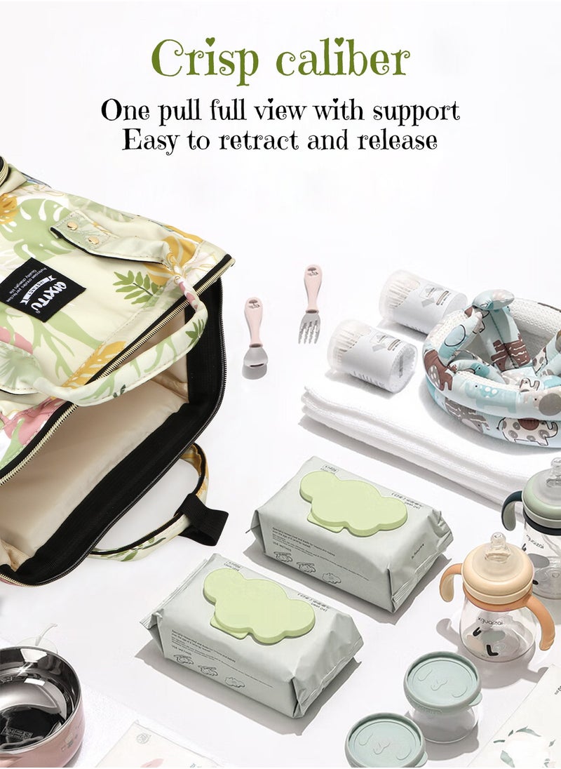 QIXITU - Baby Diaper Bag Backpack - Baby Bag for Boys and Girls, Diaper Backpack - Large Diaper Bags for Travel - Baby Gifts & Bath Search Log - Newborn Essentials & Supplies for Mom - Image 1