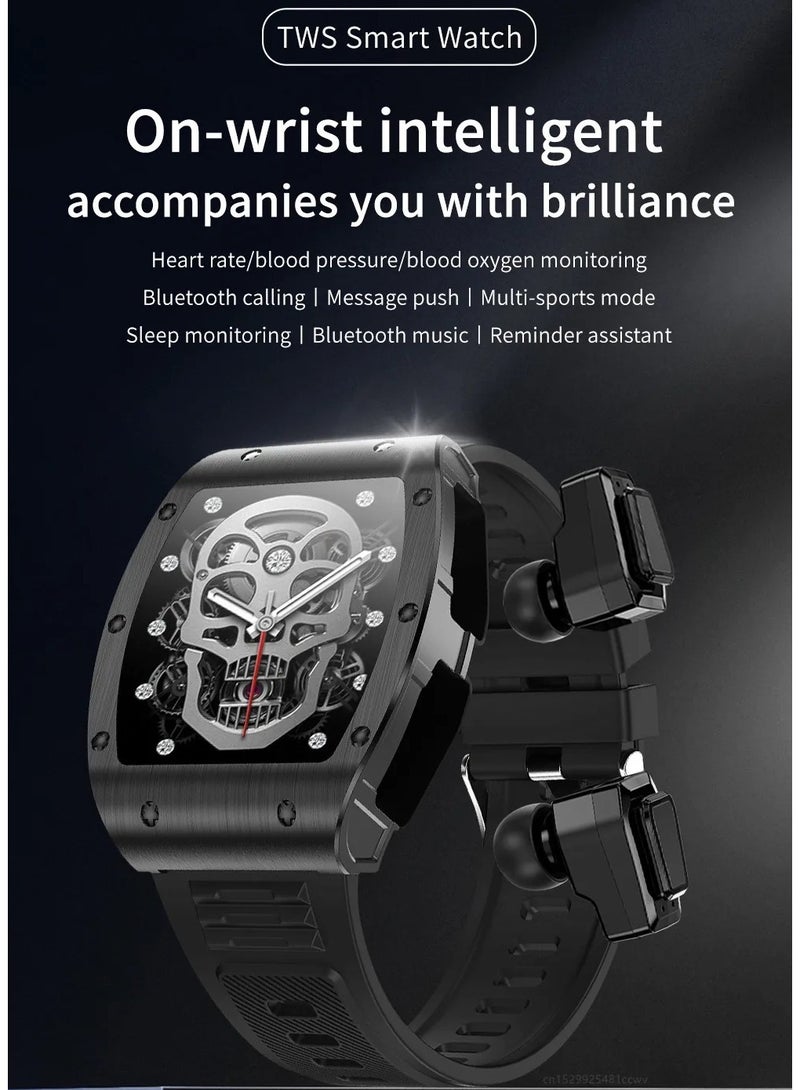AROAQ JM09 TWS Smart Watch Wireless Earphones 2 in 1 Bluetooth Call Earphones Music Playing Sports Fitness  - Image 2