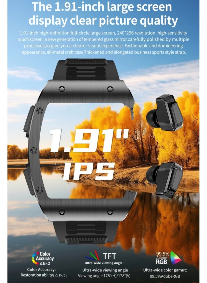 AROAQ JM09 TWS Smart Watch Wireless Earphones 2 in 1 Bluetooth Call Earphones Music Playing Sports Fitness  - Image 4