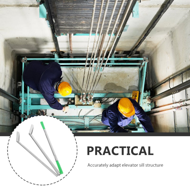 1 Set Elevator Cleaning Tools: Efficient Nylon Brush For Gap And Groove Maintenance Multipurpose Scraper For Elevator Trash Removal - Image 2