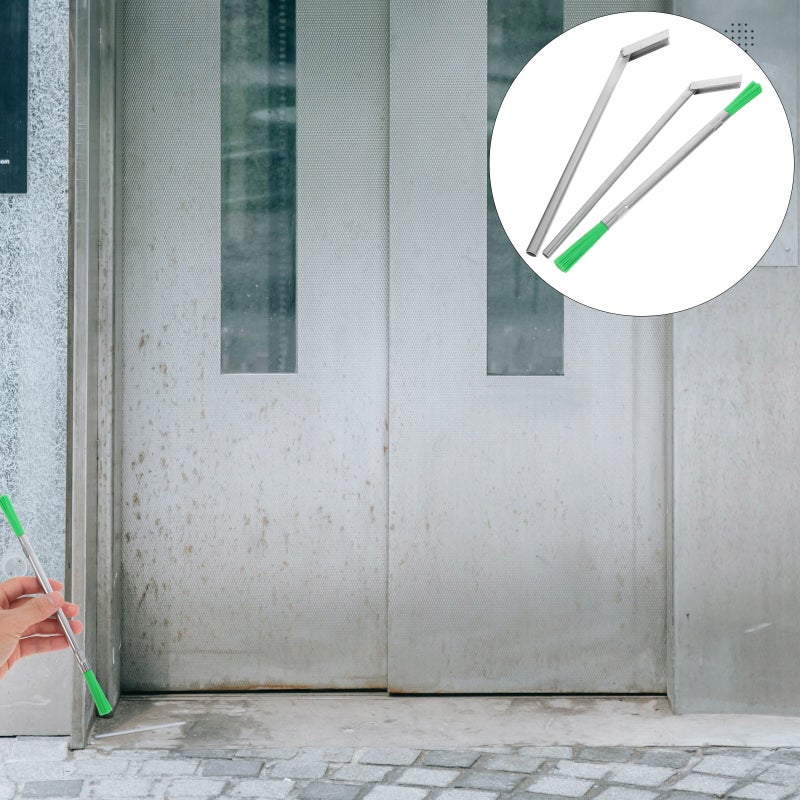 1 Set Elevator Cleaning Tools: Efficient Nylon Brush For Gap And Groove Maintenance Multipurpose Scraper For Elevator Trash Removal - Image 1