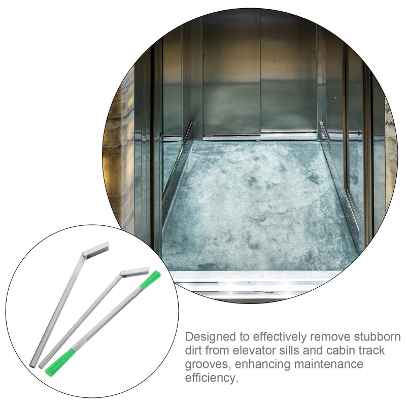1 Set Elevator Cleaning Tools: Efficient Nylon Brush For Gap And Groove Maintenance Multipurpose Scraper For Elevator Trash Removal - Image 4