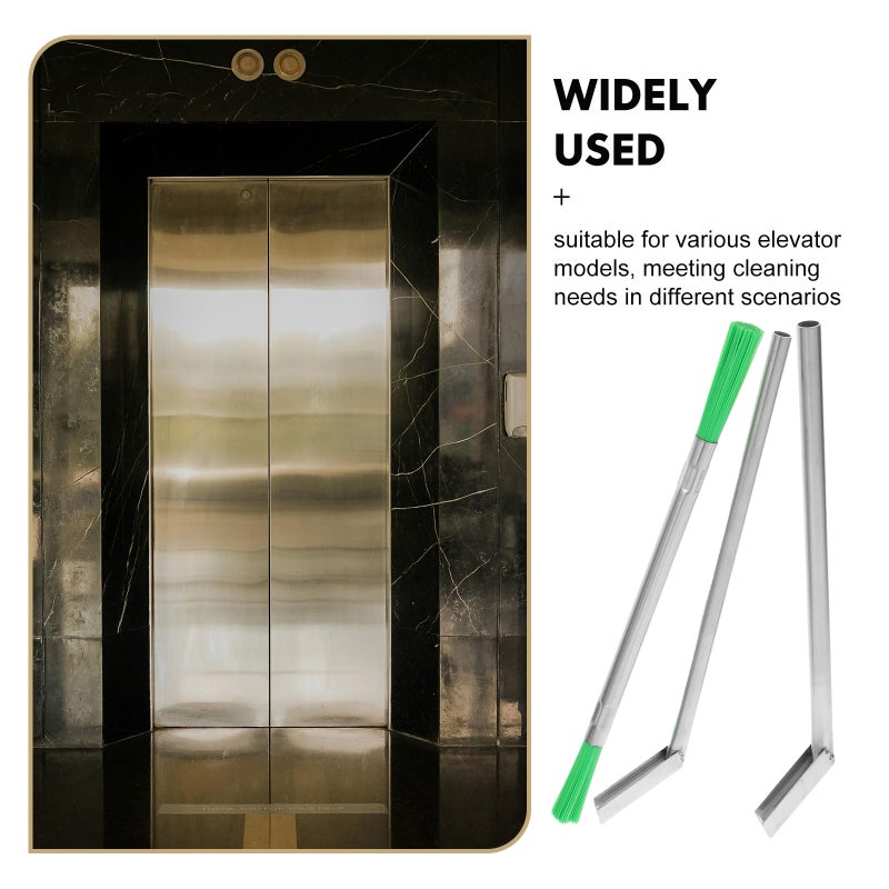 1 Set Elevator Cleaning Tools: Efficient Nylon Brush For Gap And Groove Maintenance Multipurpose Scraper For Elevator Trash Removal - Image 3