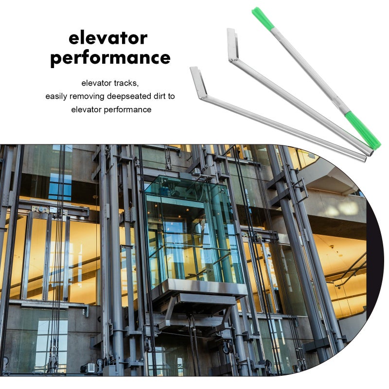 1 Set Elevator Cleaning Tools: Efficient Nylon Brush For Gap And Groove Maintenance Multipurpose Scraper For Elevator Trash Removal - Image 5
