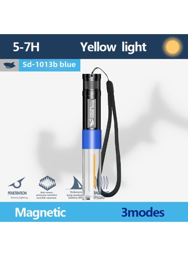 Mini Flashlight Magnetic Suction Atmosphere Camping Lights-Color:2SD1013B-blue-AA  - Image 1