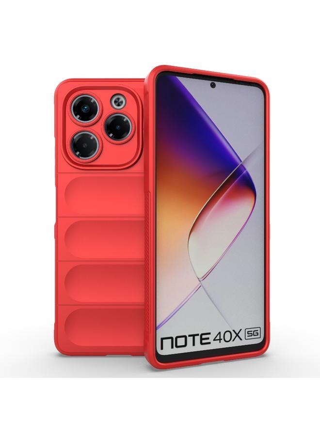 اس-توب جراب لهاتف Infinix Note 40X 5G Global Magic Shield TPU + جراب هاتف من الفلانيل - Image 1