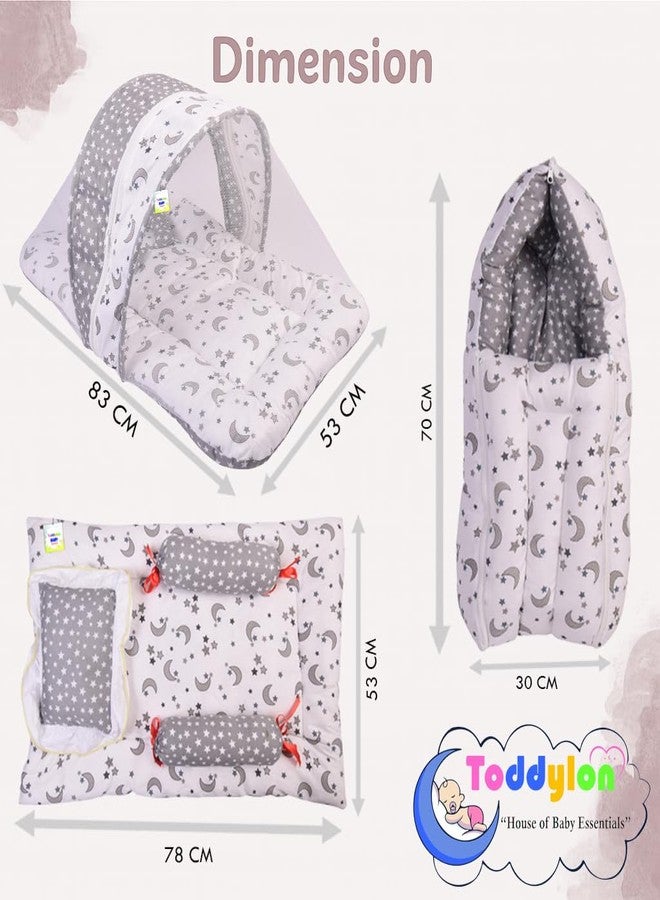 Toddylon Baby Bedding Set New Born Baby Bed Mosquito Net | Carry Bag|Sheets | Combo Pack (0-6 Months) (4PCS Set) - Image 2
