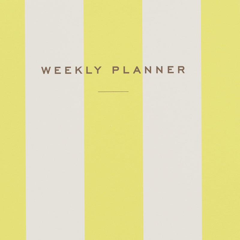 Minted Campania 2026 Weekly & Monthly Undated Planner, 5.5" x 8.5" Yellow Stripe Spiral Bound Planner Notebook, 132 Pages, Bright Modern Undated Calendar for Office, Home & School - Image 4