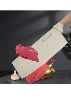 Beauenty Knife Set, Retrosohoo 6-Pieces Khaki Sharp Knife Set for Kitchen, Non-stick Non-slip Stainless Steel Chef Knife Set with Universal Knife Block Suitable for Home Restaurant  - Image 5
