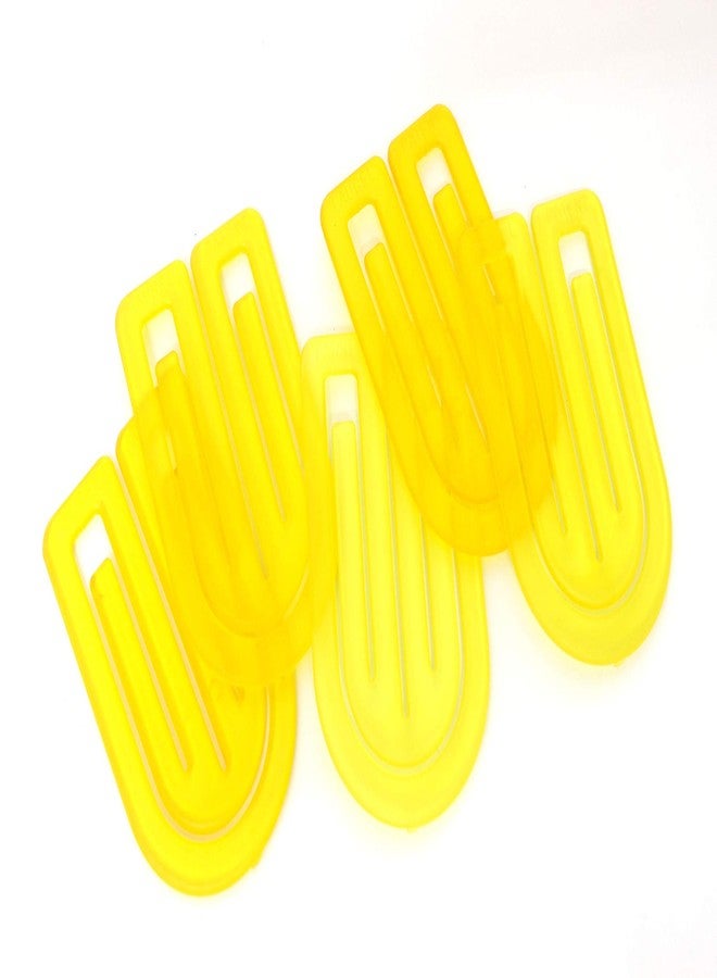 Laurel KingKlip for Organizing Sorting Documents Map Tabs Bookmark Crystal Yellow Colour Feather Light Paper Clip 75 mm Holds 2 to 70 Sheets Strong Smooth & Round Shaped U Clip for SOHO - 5 Clips Pack - Image 2