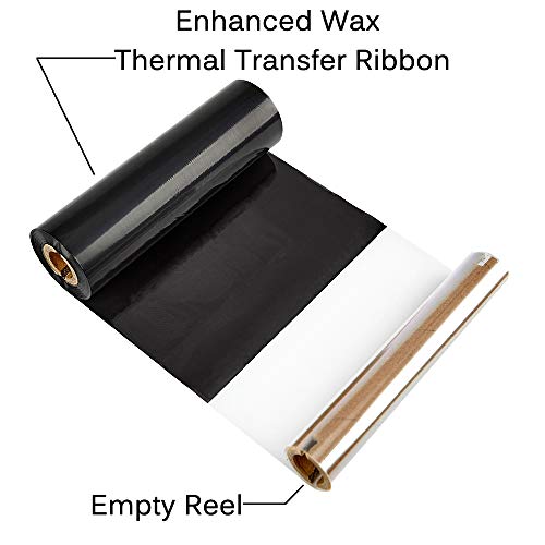 Edraco Desktop Thermal Transfer Ribbons -Enhanced Wax, 8 Rolls, 4.33" x 244'/110mm x 74m for Zebra Desktop Printer - Image 4