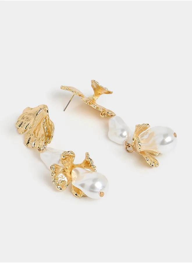 ستايلي Shell Design Dangle Earrings