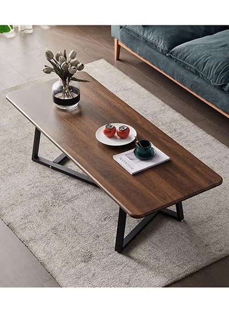 AGD Rectangular Coffee Table with Steel Frame Legs and Stylish Large Desktop, Stable Load-bearing Light Luxury Creative Tea Table, Suitable for Living Room, Office and Reception Room 120 x 60 x 45 cm - Image 4