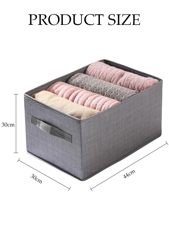 DUNISO 3pcs Closet Storage Box Cubes with Handle Large Capacity Storage Bins Sturdy Foldable Storage Box Multifunctional Closet Organizer System for Clothing, Jeans, Toys, Books, Shelves, Closet, Wardrobe  - Image 2