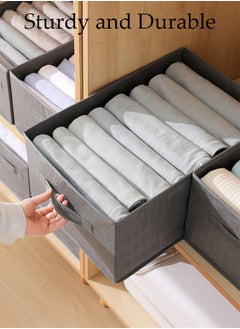 DUNISO 3pcs Closet Storage Box Cubes with Handle Large Capacity Storage Bins Sturdy Foldable Storage Box Multifunctional Closet Organizer System for Clothing, Jeans, Toys, Books, Shelves, Closet, Wardrobe  - Image 5