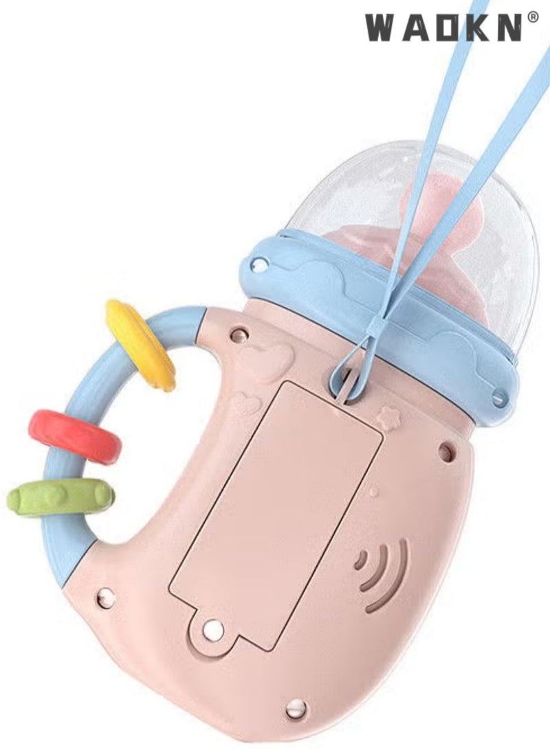 دبليو أيه أو كي أن زجاجة رضاعة موسيقية - ألعاب رضاعة للأطفال، لعبة تسنين للأطفال، موسيقى هادئة، خشخيشة بألوان وإضاءة ناعمة، ألعاب قطيفة قابلة للغسل، سرير أطفال، عربة أطفال، مقعد سيارة، آلة قصص، زجاجة رضاعة لحديثي الولادة، زجاجة تعلم موسيقى ثنائية اللغة، جرس هزاز، تغذية مع موسيقى، زجاجة رضاعة ثنائية اللغة - Image 3