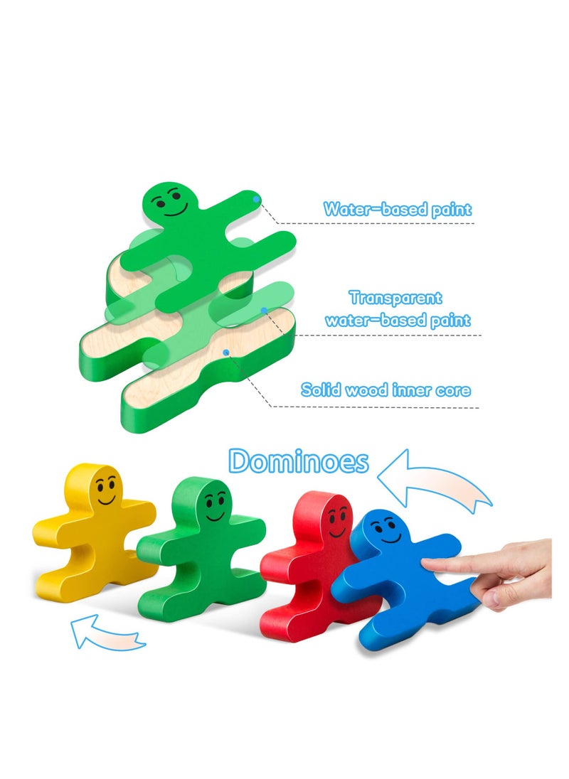 SYOSI 16Pcs Wooden Building Blocks for Toddlers 1-3 Year Old Girls Boys Gifts, Stacking Blocks Sensory Toys for Kids Birthday Gifts Presents Age 2-4  - Image 4