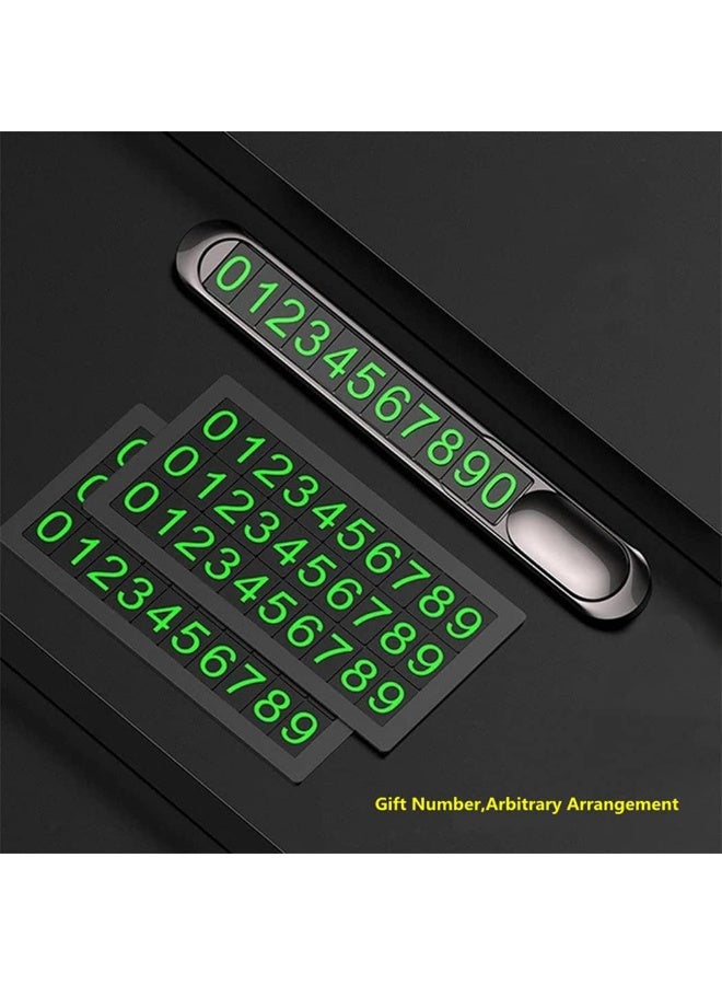 كيمايا لوحة أرقام مضيئة لمواقف السيارات - بطاقة معدنية مخفية ومتحركة لرقم الهاتف للمواقف المؤقتة | إشارة توقف تلقائية، إكسسوار تزيين السيارة - Image 5