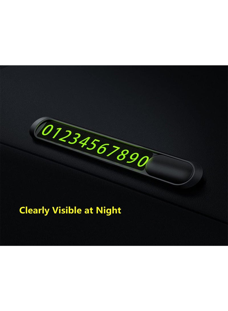 كيمايا لوحة أرقام مضيئة لمواقف السيارات - بطاقة معدنية مخفية ومتحركة لرقم الهاتف للمواقف المؤقتة | إشارة توقف تلقائية، إكسسوار تزيين السيارة - Image 3