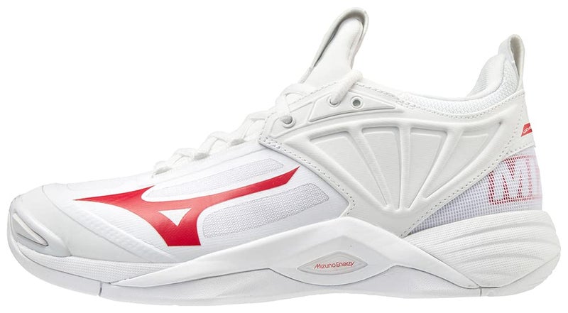 Mizuno Womens Wave Momentum 2 Womens Indoor Volleyball Shoe WhiteRed US Womens 12
