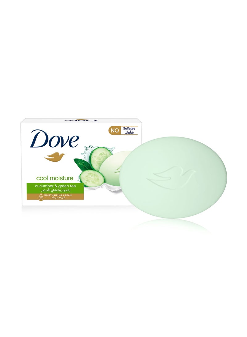 دوف كريم دوف كول مويستشر بار بنكهة الخيار/الشاي الأخضر 125 جرام عبوة من 4 قطع