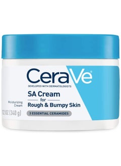 CERA CeraVe SA Cream, 12 oz, Renewing Salicylic Acid Body Cream for Rough and Bumpy Skin, Fragrance Free  - Image 2