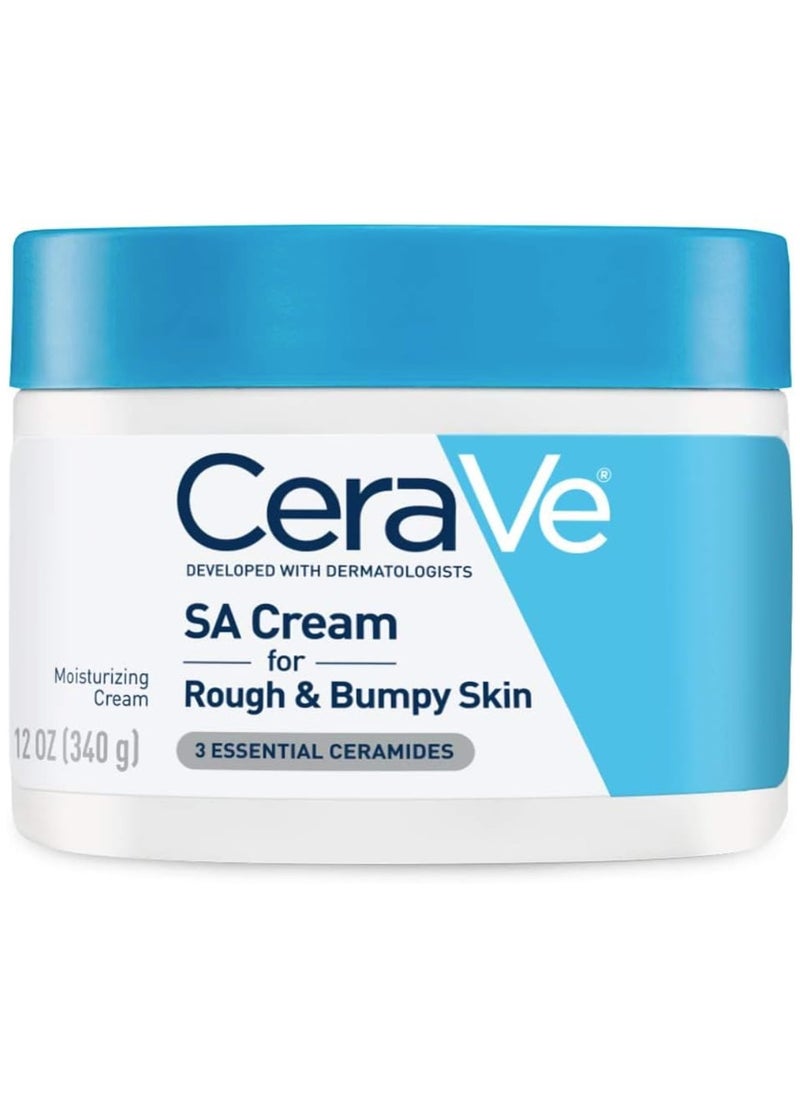 CERA CeraVe SA Cream, 12 oz, Renewing Salicylic Acid Body Cream for Rough and Bumpy Skin, Fragrance Free  - Image 2